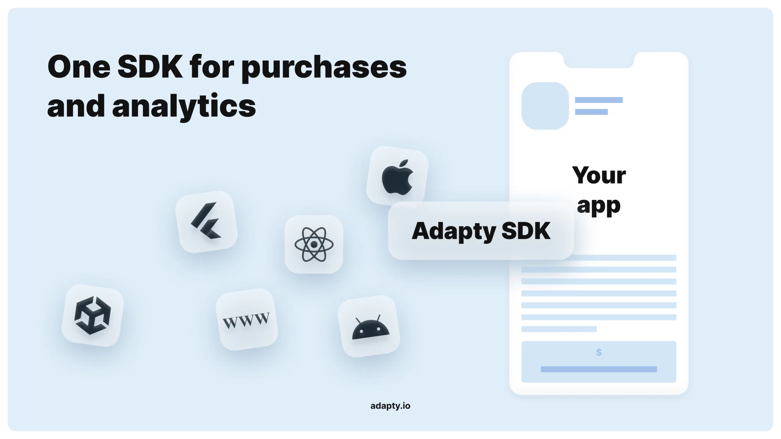 One SDK for purchases and analytics