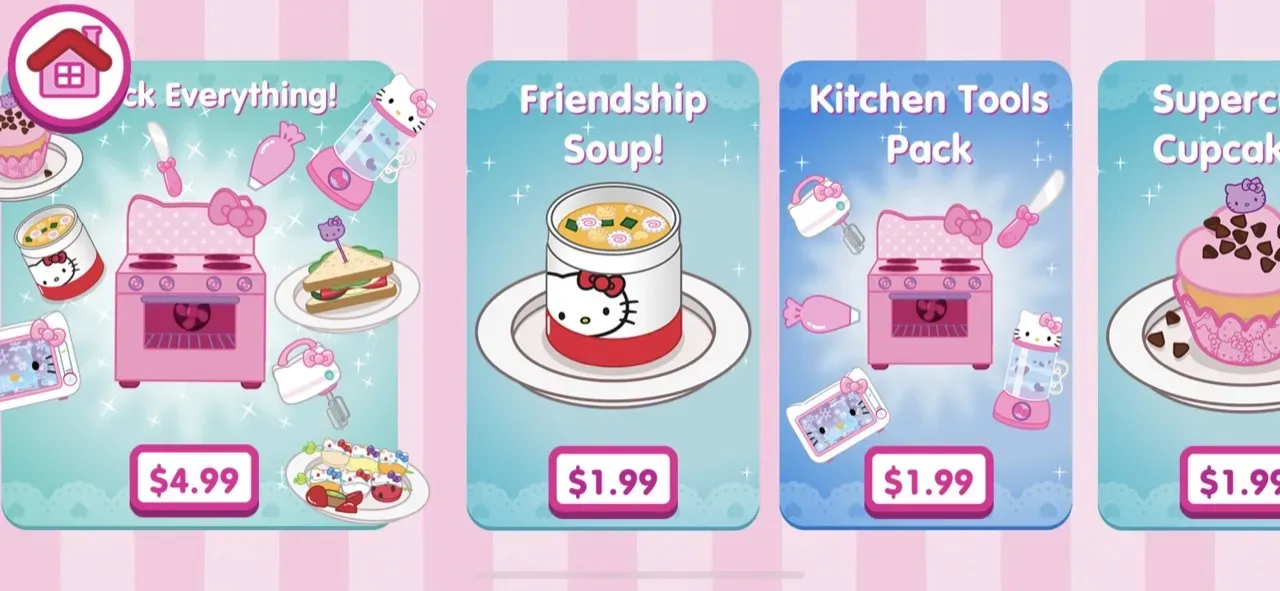 The paywall screen of the Hello Kitty Lunchbox app