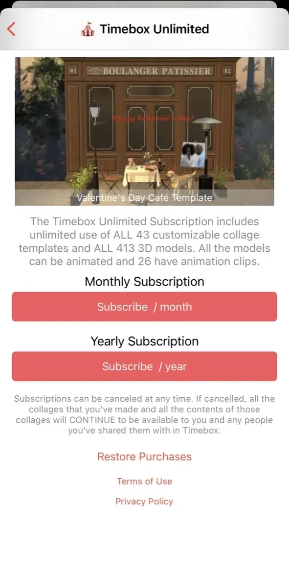 The paywall screen of the true app