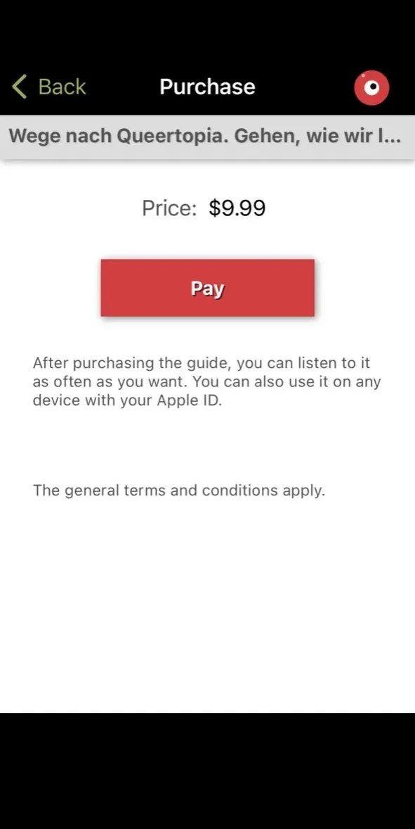 The paywall screen of the true app