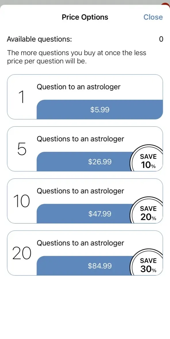 The paywall screen of the Yodha My Horoscope app